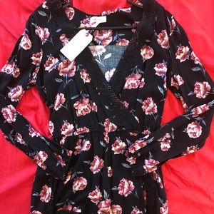 Long sleeve shorts romper